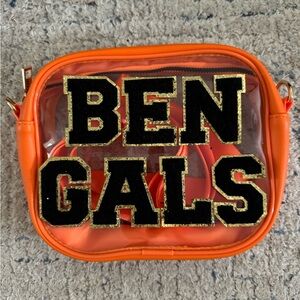 Clear crossbody stadium bag